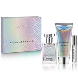 Mothers Day Gifts for Mom from Daughter - Bergamot Shores Spa Kit with Perfume, Body Lotion & Eau de Toilette Spray - Self Care Gifts for Women and Men - Birthday Gifts for Mom - Bath and Body Gift