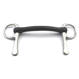 PRECISE CANADA: Half Cheek Rubber Mouth Jointed Horse BIT 5'', BT-0056