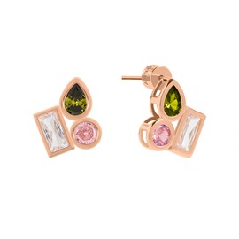 Radley Ladies Tulip Street 18ct Rose Gold Plated Multi Shaped Czech Stone Earrings RYJ1370S