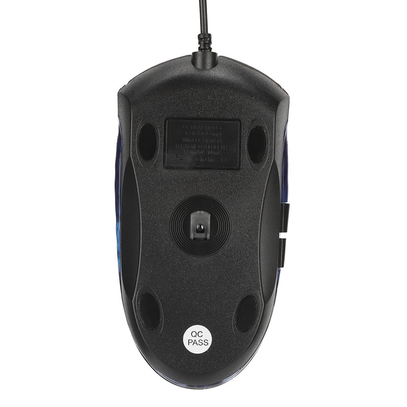 Wired Mouse Blue Backlit Type C Ergonomic Multimedia Keys Adjustable