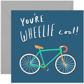 Old English Co. You're Wheelie Cool Card - Cycling Card for Him | Well Done Bike Theme For Dad, Son, Brother | Blank Inside & Envelope Included