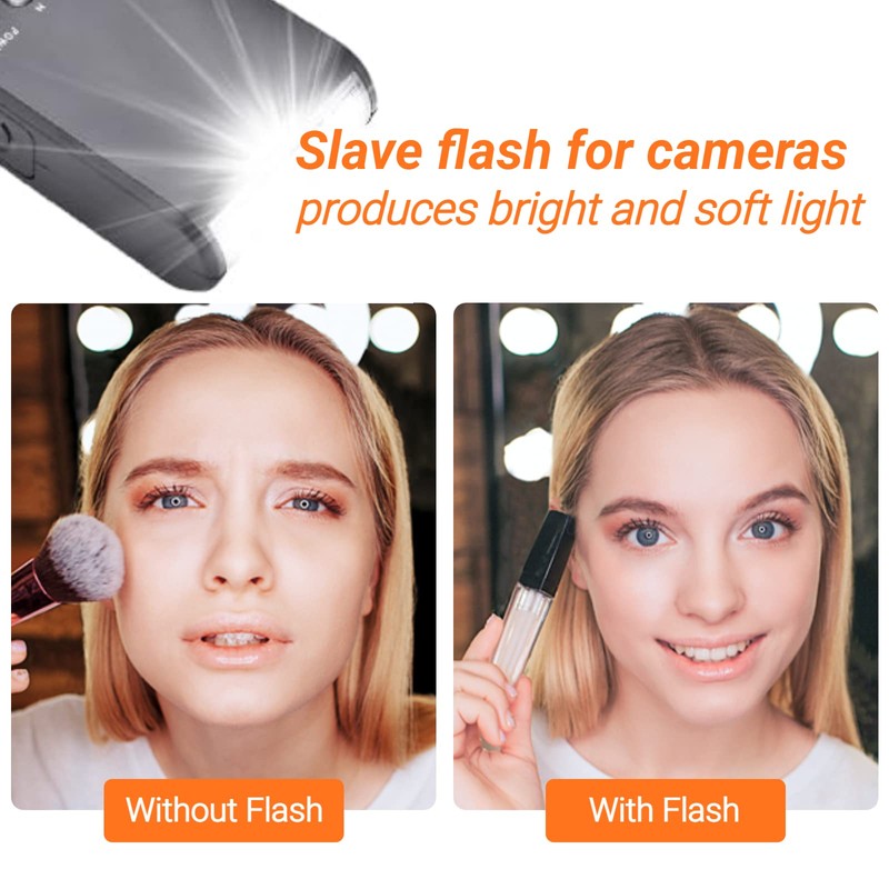 Portable Digital Slave Flash for Cameras, Creates Bright and Soft
