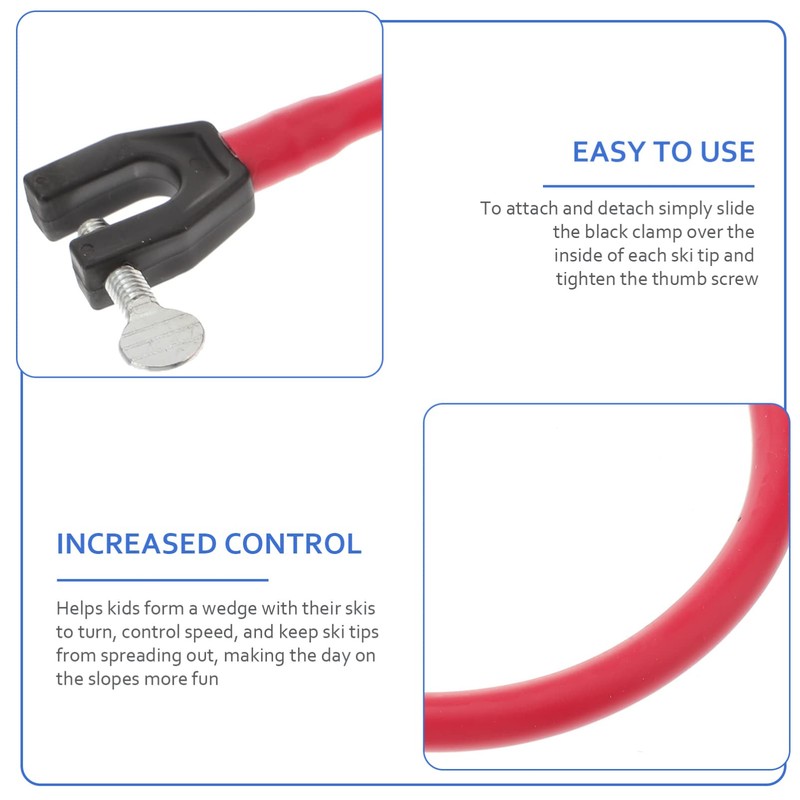 Garneck Ski Tip Connector Professional Prime Latex Durable Ski Training