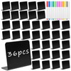 PIAOPIAONIU 36 Pcs 3x4 Inch Small Chalkboards Sign Rectangle L-Shaped