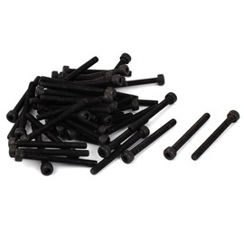 TOP-VIGOR 50Pcs Hexagon Socket Head Cap Screws, M4 x 40mm 12.9 Alloy Steel Replacement Machine Fastener Screws, Fully Thread for Bicycle Motorcycle Repair, Professionals Landlords Repairmen, Black