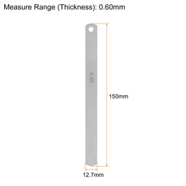 HARFINGTON 10pcs Mn Steel Feeler Gauge 0.6mm Thickness 150mm Length Metric Filler Thickness Gage Gap Measuring Tool Single Blade