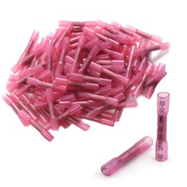 YANYULI Crimping Terminals, Heat Shrink Waterproof Crimping Sleeves, Set of 50, Wire Connection, Crimping, Electrical Insulation, Waterproof, Double Layer Construction, Durable Connection, Durable,