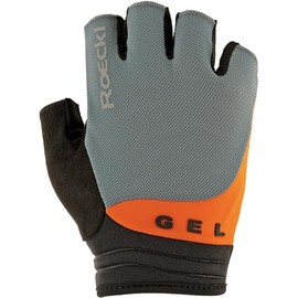 Roeckl ITAMOS 2 Sports Cycling Gloves, High Performance Glove, Grey/Orange 12