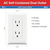 RV Designer AC Self-Contained Dual Outlet with Cover Plate S811