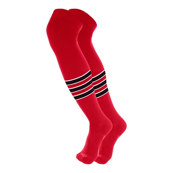 TCK Dugout 3 Stripe Over the Knee Baseball Socks Pattern