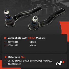 A-Premium 2 x Front Outer Tie Rod Ends, Compatible with Infiniti QX50 2019 2020