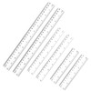 Pack of 6 Plastic Ruler, Transparent Plastic Ruler, Flexible Precision