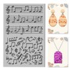 CHGCRAFT Music Note Clay Texture Mat Clay Modeling Pattern Pad