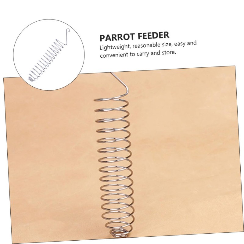 FRCOLOR 2 Pcs Parrot Feeder Bird Feeding Supplies Stainless Steel