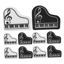 NUOBESTY 10 Pieces Small Piano Erasers Mini Erasers for School and Boys Girls Cute Design Portable Erasers for Stationery and Decoration