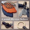 One Limitation AN066 Keychain, Charm, Leather, Retro, Leaf Design, Casual,
