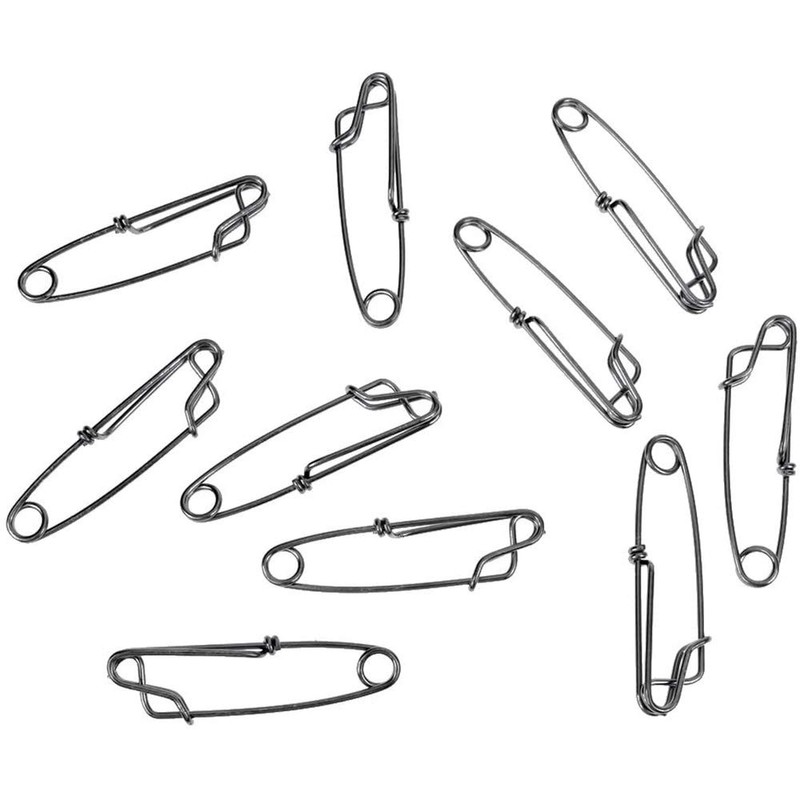 POFET 10Pcs Stainless Steel Long Line Longline Clip For Fishing