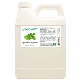 GreenHealth Spearmint Hydrosol (Floral Water) - 32 fl oz Plastic Jug w/Cap - 100% Pure (NOT Oil)
