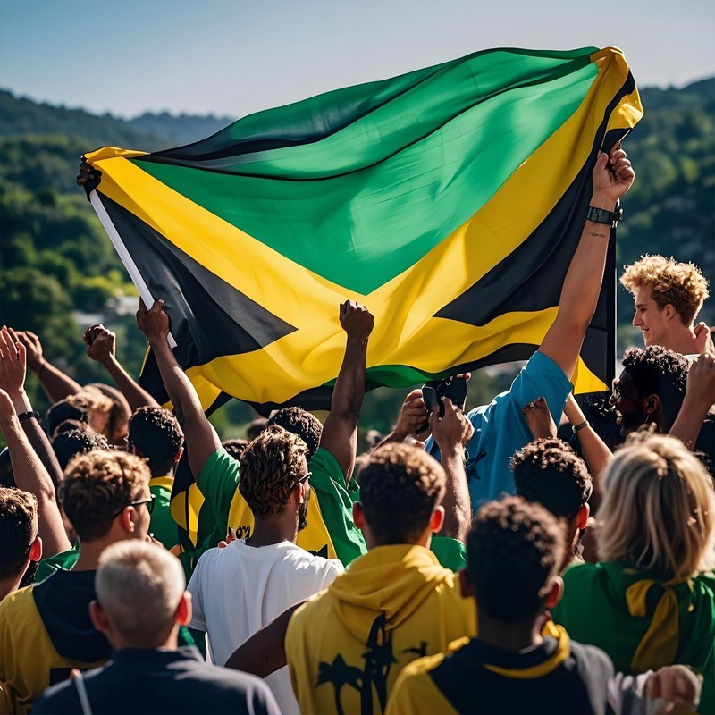 2PCS Jamaican Flag 5ft x 3ft, Large Jamaica Flags with