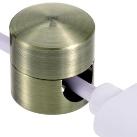 Pndeyo Self-Adhesive Cable Anchors for Desk, Aluminum Phone Cord Holder Clips, Adjustable Round Cable Organizers for Desk Nightstand Walls- Copper Color