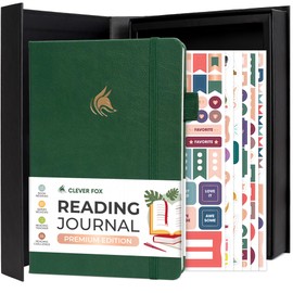 Clever Fox Reading Journal Premium – Review Log Notebook with Reading Tracker – Gifts & Accessories for Book Lovers, Adults & Kids (Forest Green)