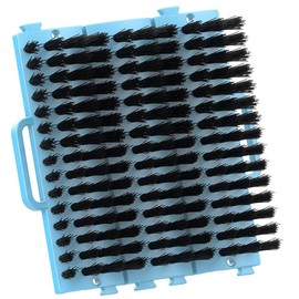 Flexible Horse Grooming Brush - Assembled Design for Washing Horses, Cleaning Tack, Mane & Hoof Care | Durable, Ergonomic, Gentle on Coats | Perfect for Equine & Stable Use (Blue)