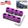 3Pcs Purple Aluminum Engine Spark Plug Wire Separator Divider Organizer