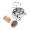 Mikinona Men's Grooming Set Shaving Brush Bowl Stand Stainless Steel