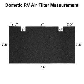 6 Packs RV A/C Replacement Air Filter 14 x 7.5 Inch Compatible with Dometic Duo Therm-Compatible RV A/C Replacement Filters