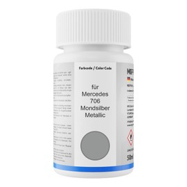 MG PRIME Autolack Lackstift Set für Mercedes 706 Mondsilber Metallic Basislack Klarlack je 50ml