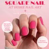 AddFavor Press on Nails Short Square - 240pcs Hot Pink