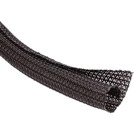 OHM Split Braided Cablesleeving Wrap Around, Split Wire Loom (1'', 100FT)
