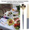 Stainless Steel Flatware Set Reusable Utensils Set Student Cutlery Storage