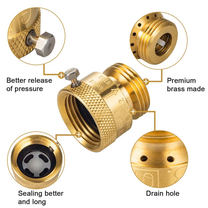 Breezliy 2-Pack Brass Vacuum Breaker Set 3/4" Anti-Siphon Hose Bib