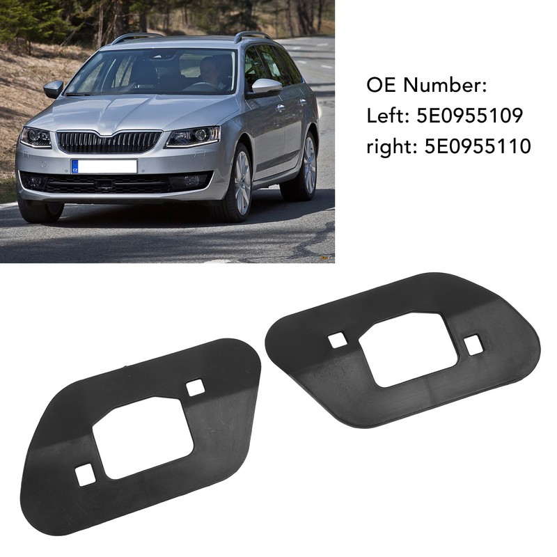 1Pair Headlight Washer Cover Bracket 5E0955109 Rugged Headlight Cleaning Cap