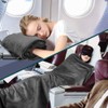PAVILIA Travel Blanket and Pillow, Dual Zippers, Clip On Strap,