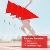 4 Pack Safety Flags with Pole, Premium Kid Alert Street