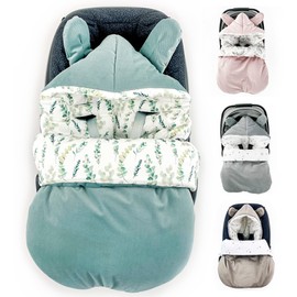 Winter Foot Muff Baby Seat Winter Baby Foot Muff Warm Swaddling Blanket Baby Footmuff Sleeping Bag Pram Bed Cradle All Year Round, Green (sage), cozy and soft