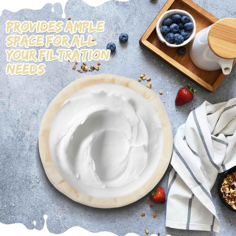 Tioncy 4 Pcs Greek Yogurt Strainers 11.8 x 7.9 Inch