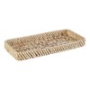 47th & Main Woven Rattan Capiz Shell Inlay Basket Tray