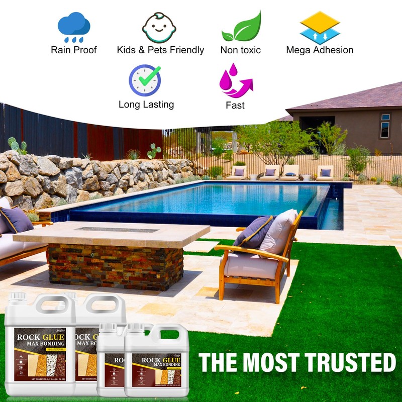 Rock Glue for Landscaping - Strong Mulch Glue for Pea