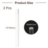 uxcell 2Pcs 12"Clear Curtain Pull Rod, Acrylic Blind Wand Replacement