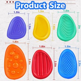 SDXCJY 12 pcs Fidget Toys Sensory Stones für Kinder ausdehnten weiche Sorgen, Sensory Spielzeug, Stressabbau, soziale emotionale Gefühle Spielzeug für Angst entlasten. (12pcs)