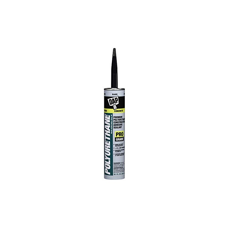 DAP Polyurethane Construction Adhesive and Sealant, 10.1 oz, Black (7079818816)