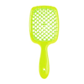 Detangling Hair Brush Oneleaf Hairdressing Comb, Long-Handle Hair Brush, Soft Flexible Anti-static, No Pulling or Split Ends, Softens and Improves Hair Texture, Stimulates Massage Scalp-GREEN