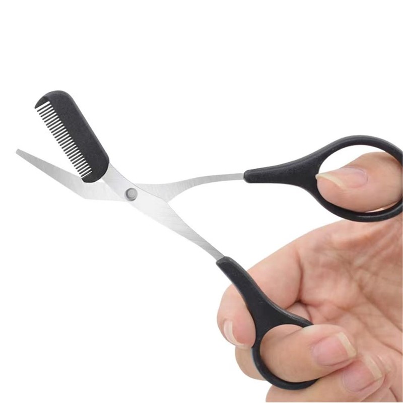 XUJINCN Eyebrow Trimmer Scissors，Eyebrows Scissors with Comb(Detachable)， Eyebrows Grooming Tool