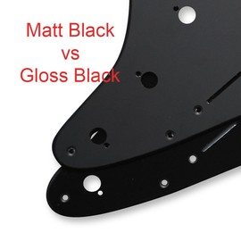 VANSON Premium Quality Scratchplate Pickguard DIRECT FIT for USA, MEX Fender, Stratocaster, Strat, SSS (1 Ply, Matt Black)