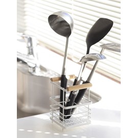 Wahei Freiz RG-0454 Tool Stand, Ladle, Turner, Chopsticks, Prevents Falling, With Dividers