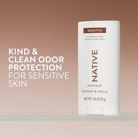 Native Desodorante Sensible Contiene Ingredientes Derivados Naturalmente, Control de Olor de 72 Horas | Desodorante para Mujeres y Hombres, Libre de A