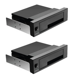 2X 5.25 Inch Internal Tray-Less Bay SATA III Hard Drive Backplane Enclosure Hot Swap Mobile Rack for 2.5/3.5 Inch HDD